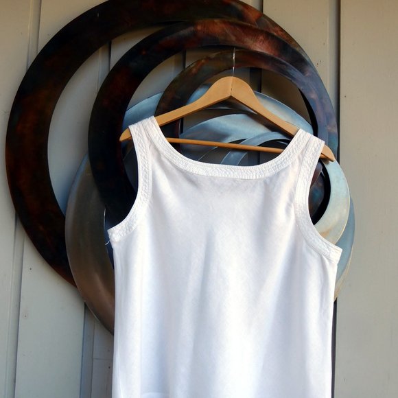 Vintage Linen Sleeveless Blouse, Size XL - Picture 2 of 3